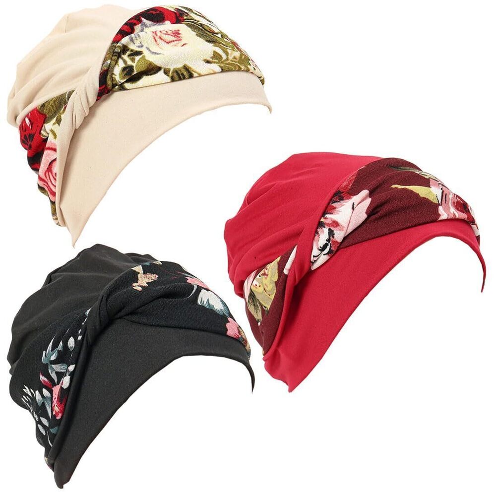 4558 Knot Beanies Chemo Hats Cancer Head Wraps Headwear Sleep Head Scarf